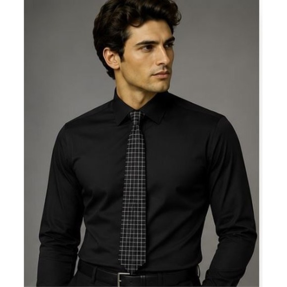 Brooks Brothers Other - Brooks Brothers 346 Pure Silk Tie Black White Windowpane Check Geometric Grid